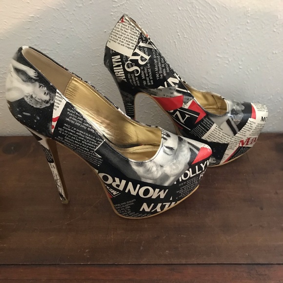Marilyn Monroe Platform Club Heels size 10 - Picture 4 of 4